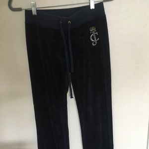 Juicy Couture navy velour track sweats/pants